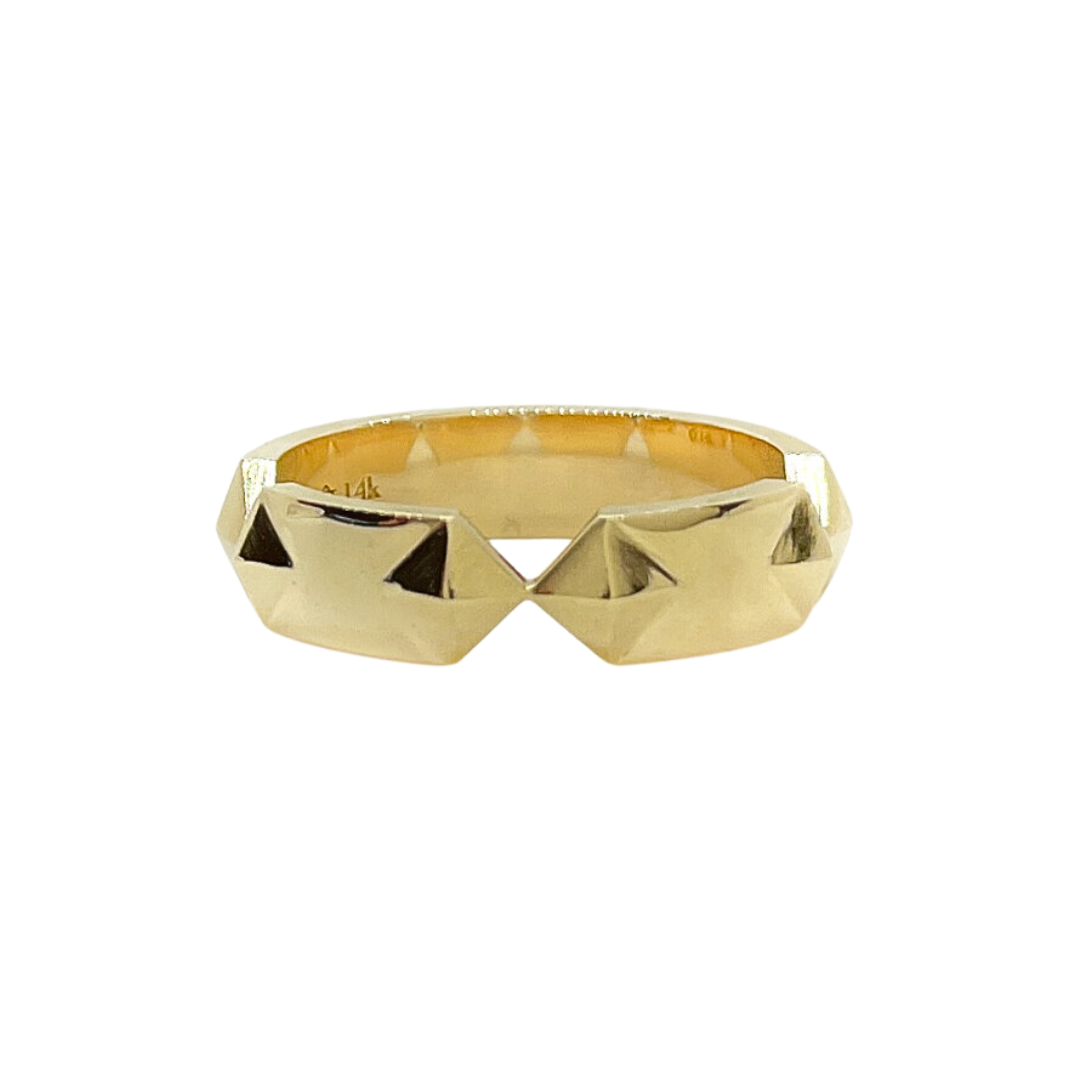 OctaHedron Jewelry Folsom Approximately 5mm Yellow Gold Wide Band Ring