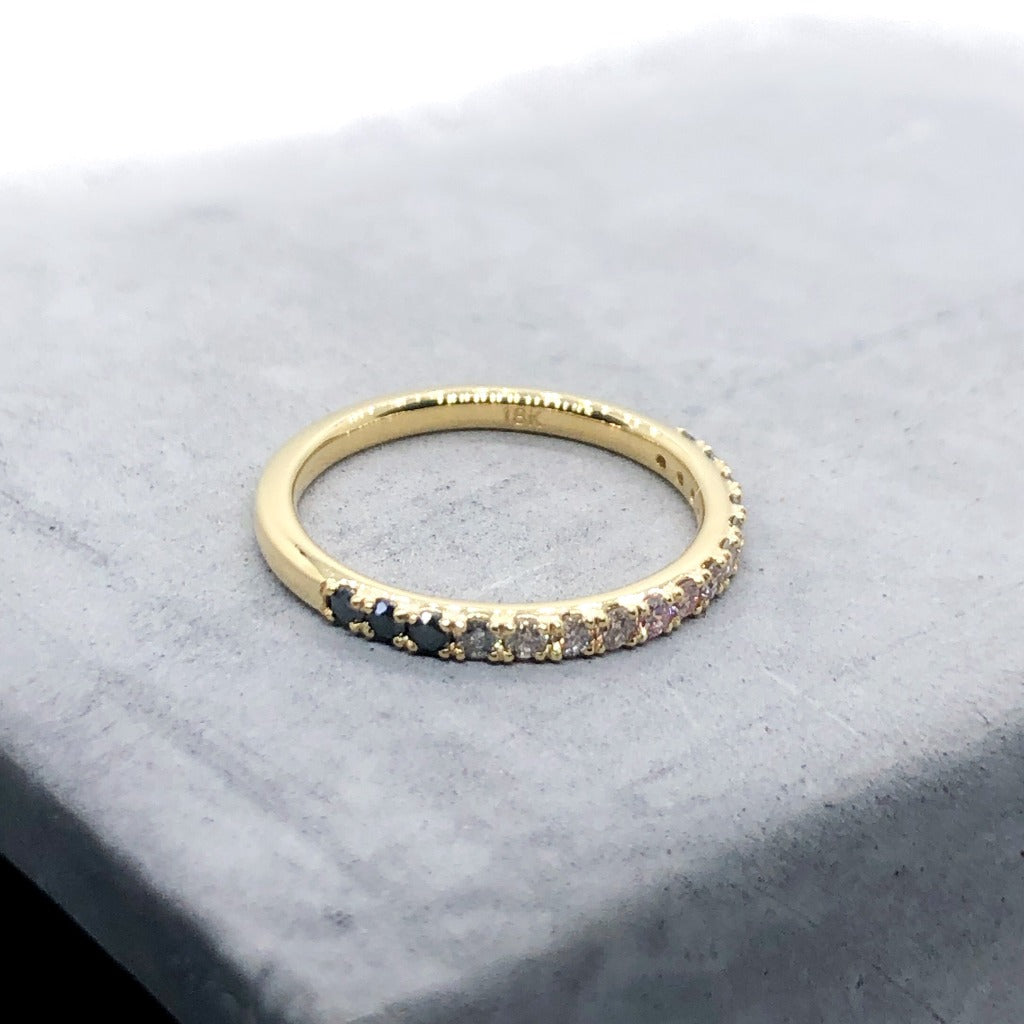 Laguna Light Pink Diamond 18k Ombre Ring