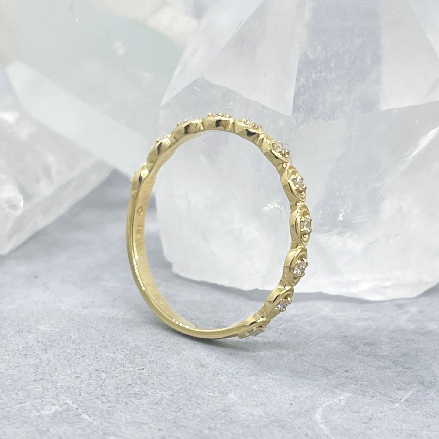 Marina 18k Yellow Gold Diamond Band Ring