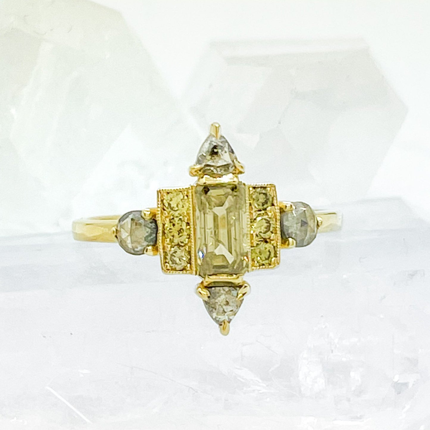 Green Engagement Ring