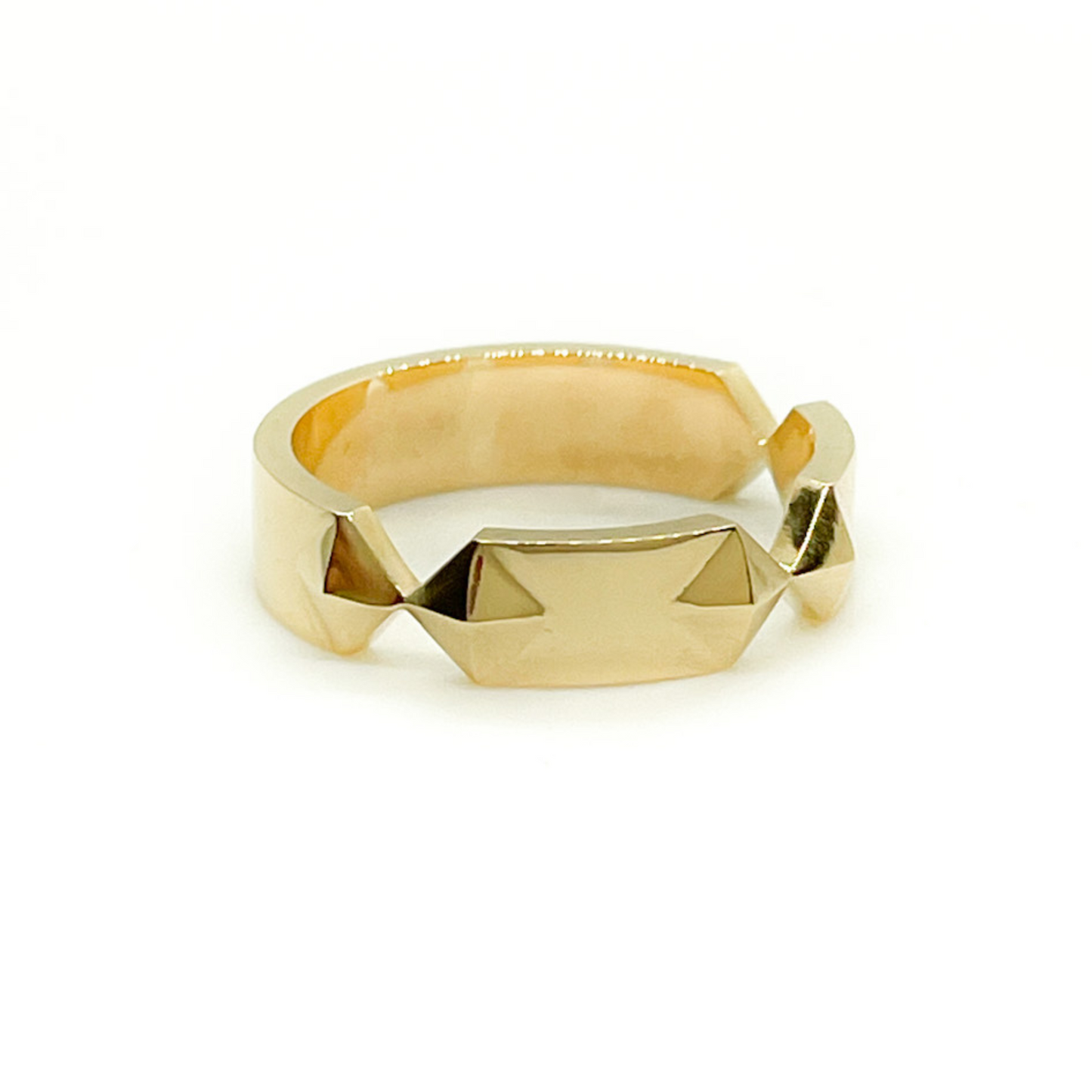 Folsom Wide Gold Unisex 14k Yellow Band Ring