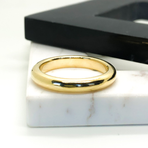 Weighty Yellow Gold Unisex Wedding Band Ring 3.8mm Wide