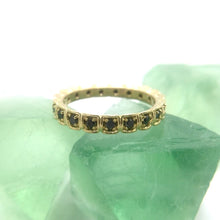 Shrader Textured Black Diamond 18k Gold Eternity Band Ring